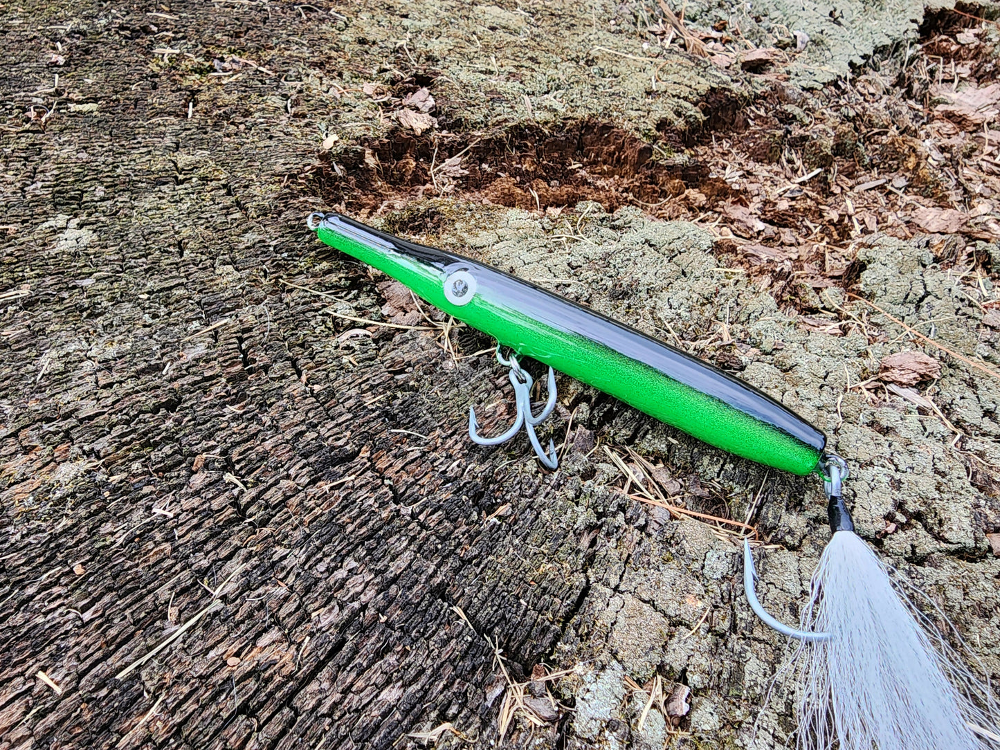 6.25" Slim Crush Needlefish (Black/Green)