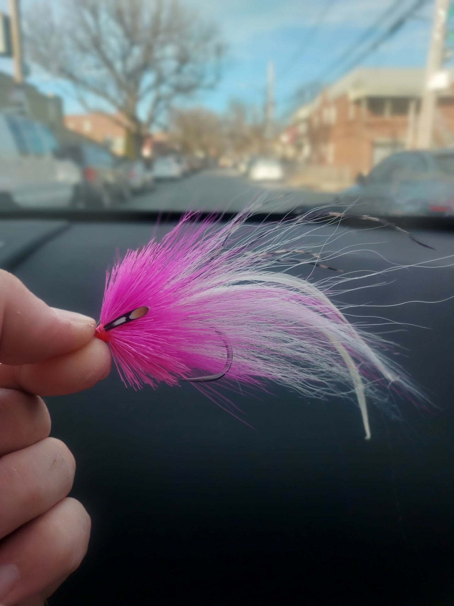 5/0 Pink/White Bulkhead Hollow Fly