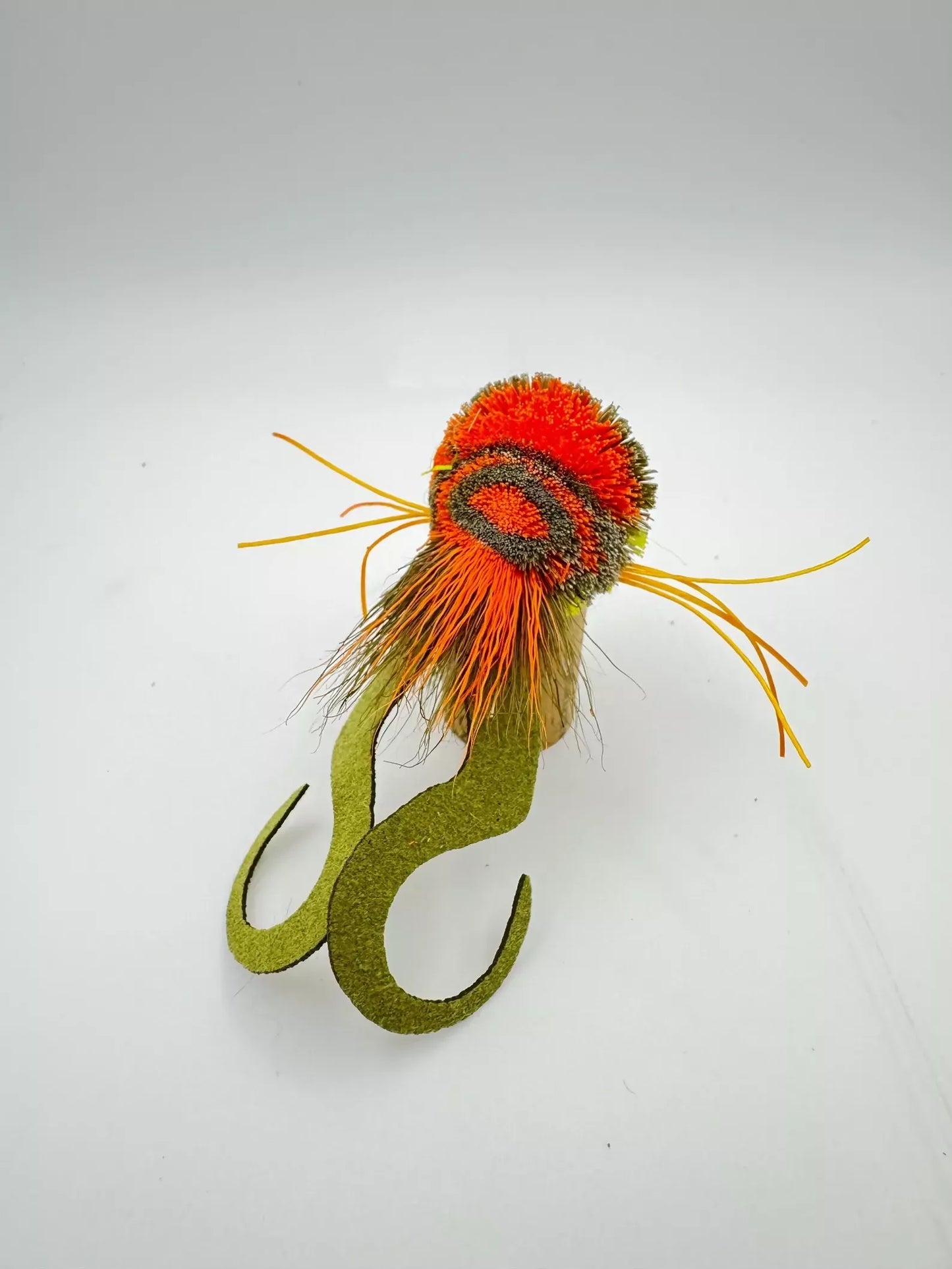 Deer Hair Diver - 1/0 Olive, Orange, Yellow