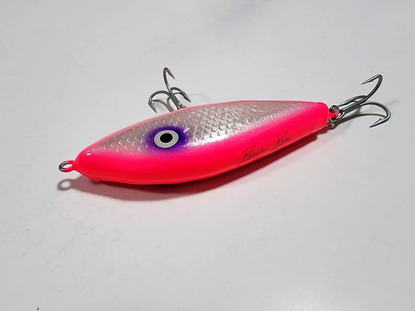 Pink Foil Glide Bait 4.5"