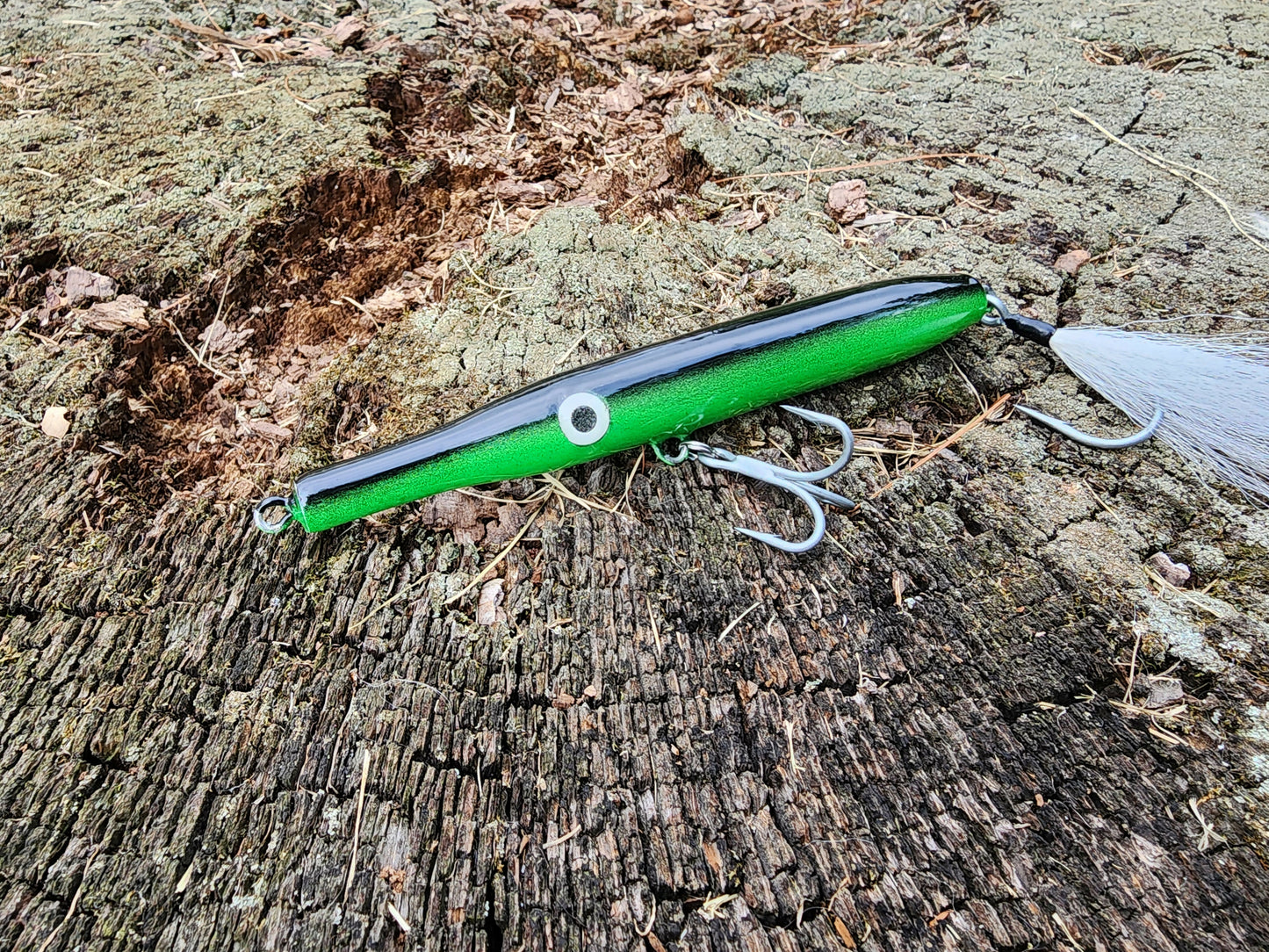 6.25" Slim Crush Needlefish (Black/Green)