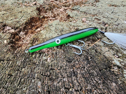 6.25" Slim Crush Needlefish (Black/Green)