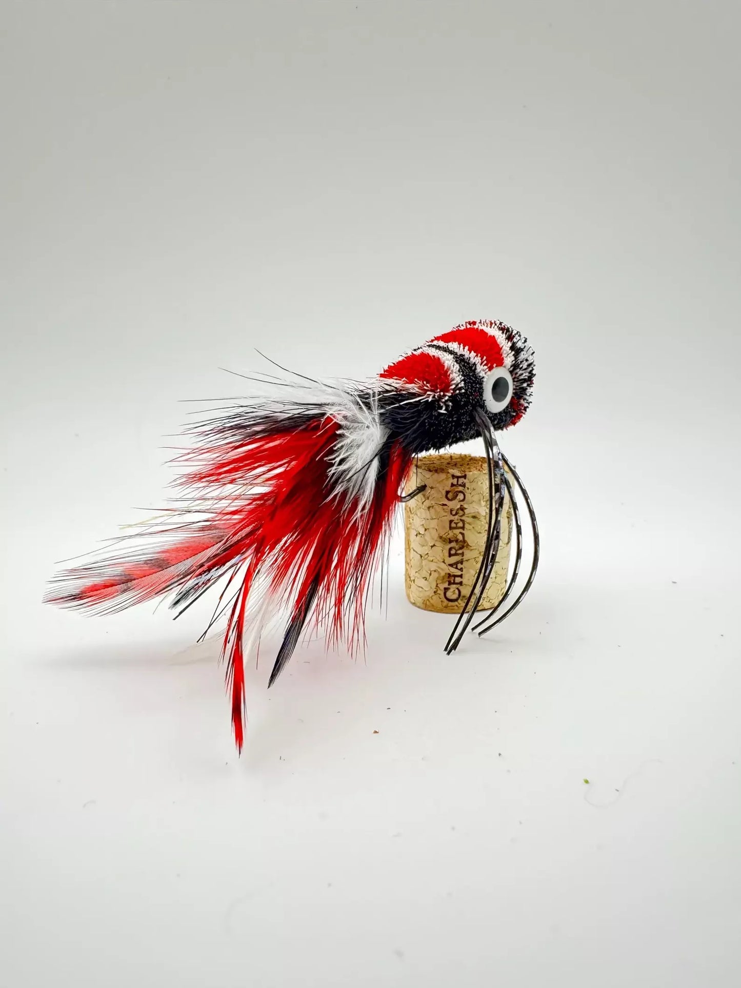 Deer Hair Popper - #2 Red, White, Black