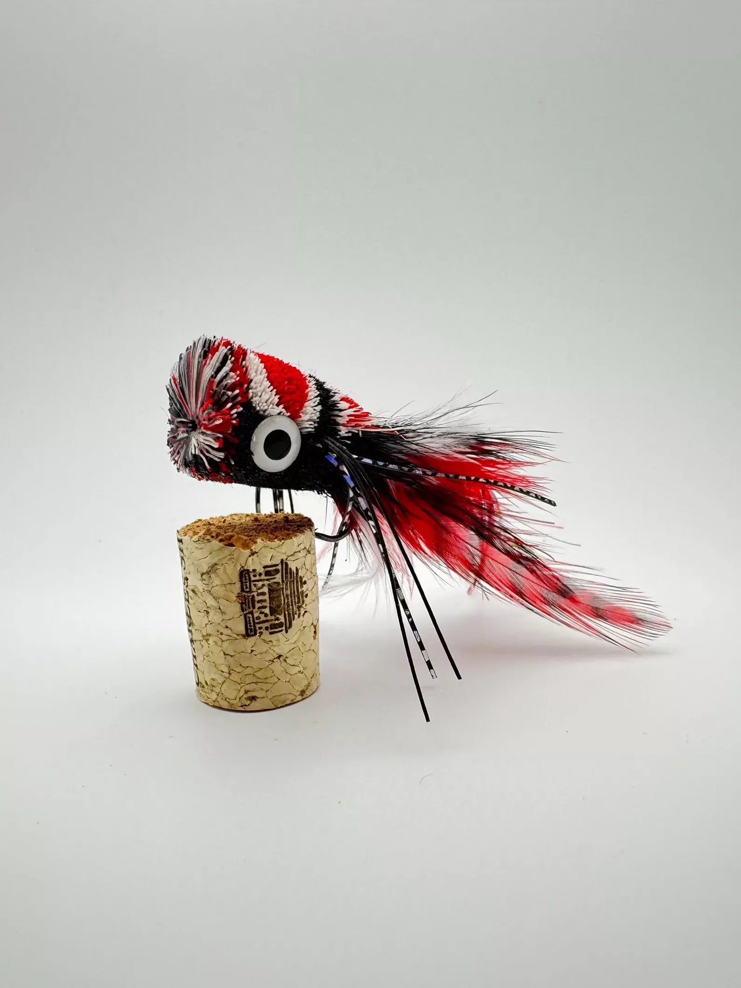Deer Hair Popper - #2 Red, White, Black