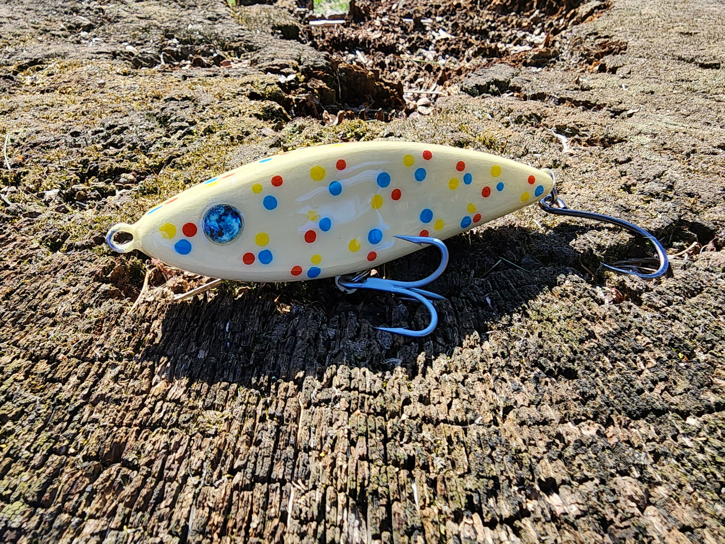 5" Harbor Hammer glide bait (Wonder Bread Bone)