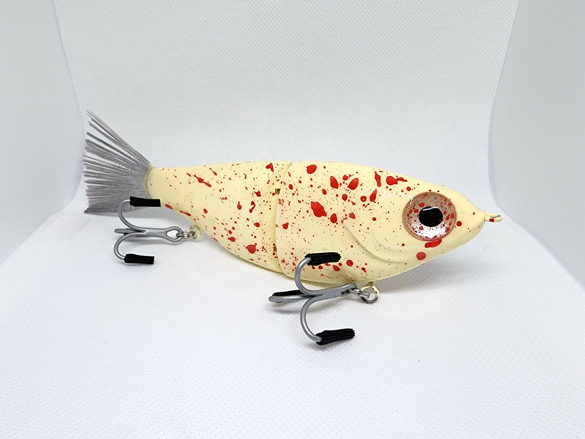 7" Blood bone glide bait