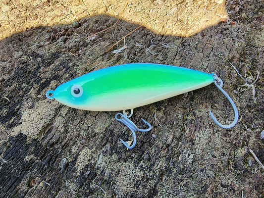 5" Harbor Hammer glide bait (Aqua Lime)