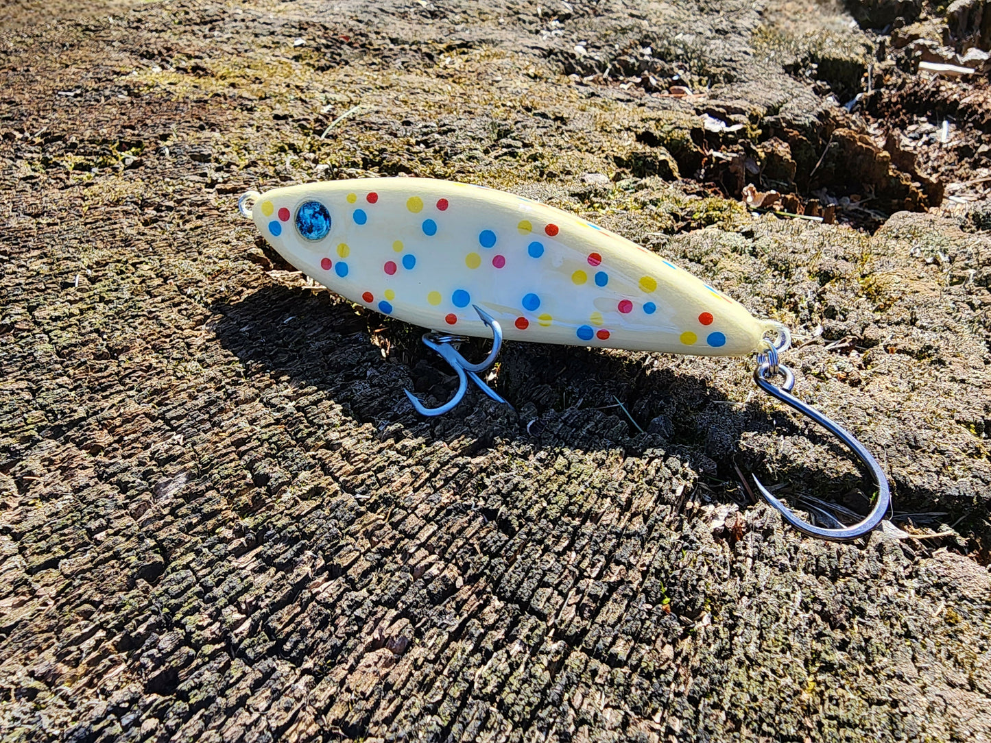 5" Harbor Hammer glide bait (Wonder Bread Bone)