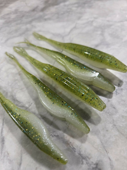 5" forktail fluke shad minnow