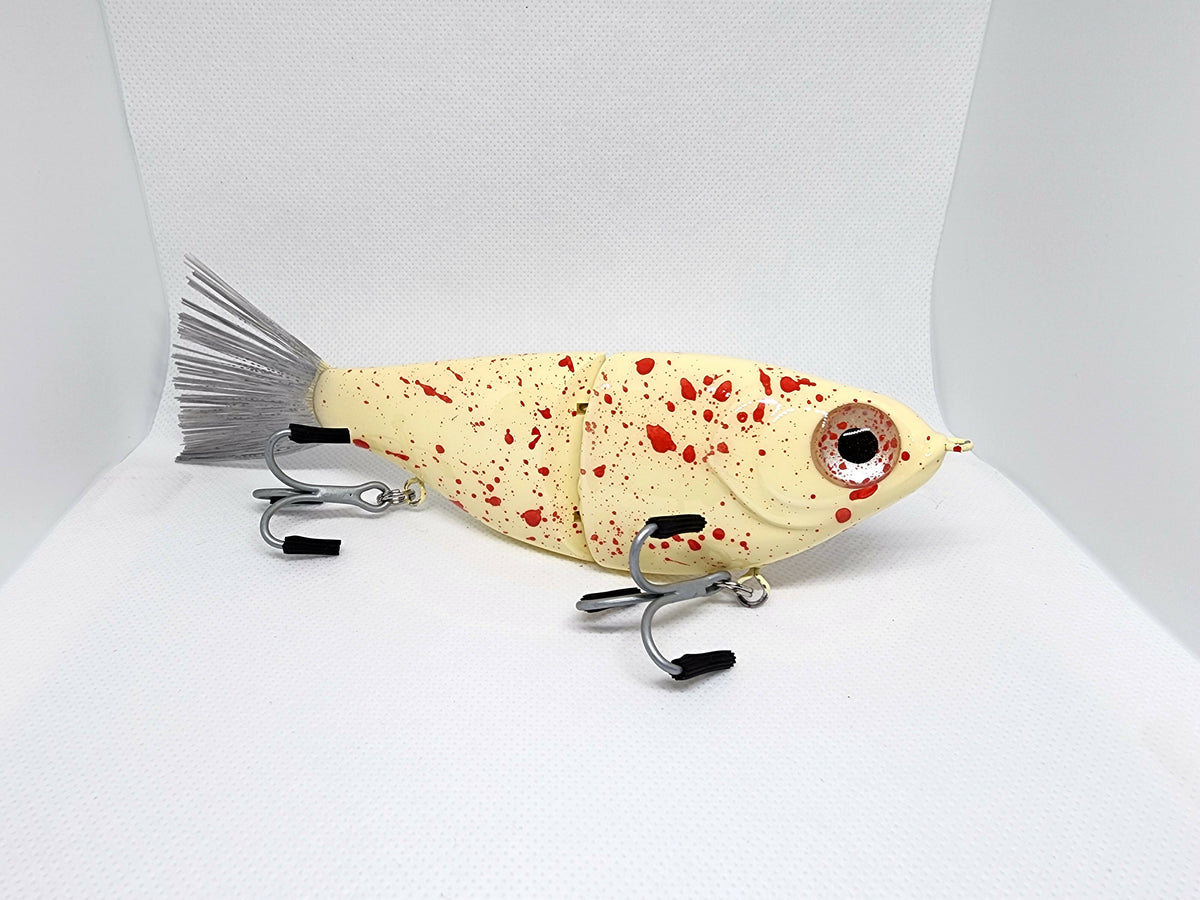 7" Blood bone glide bait